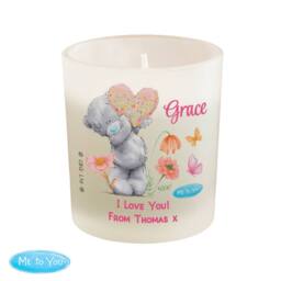 Personalised Memento Company Women's Personalised Me to You Flowery Jar Candle in White - thumbnail 5