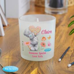 Personalised Memento Company Women's Personalised Me to You Flowery Jar Candle in White - thumbnail 2