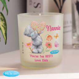 Personalised Memento Company Women's Personalised Me to You Flowery Jar Candle in White - thumbnail 1