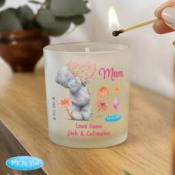 Personalised Memento Company Women's Personalised Me to You Flowery Jar Candle in White - thumbnail 3