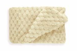 New Edge Blinds Leah Collection Deluxe Throw in Cream - Size: 140 cm x 180 cm - thumbnail 5