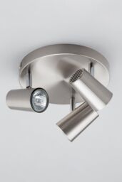 BHS Lighting Barley Spotlight Plate Ceiling Light in Metallic Silver - thumbnail 2