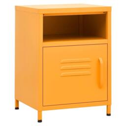 Berkfield Home Nightstands 2 pcs Mustard Yellow 35x35x51 cm Steel - Size: 35 x 35 x 51 cm
