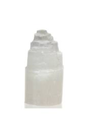 KDMD Natural Selenite Tower Lamp - Cleansing & Healing Energy (15cm) in White - thumbnail 1