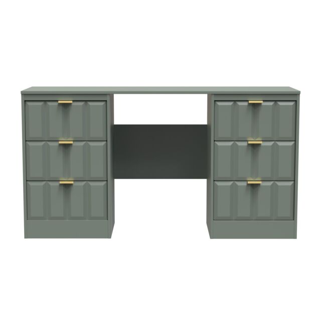 Ready Assembled 2 U Seattle 6 Drawer Kneehole Desk (Ready Assembled) in Pale Green - image 1