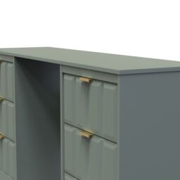 Ready Assembled 2 U Seattle 6 Drawer Kneehole Desk (Ready Assembled) in Pale Green - thumbnail 4