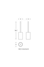 Cosmic Toilet Brush, Free-standing, Matt White, Architect S+ Collection in Soft White - thumbnail 6