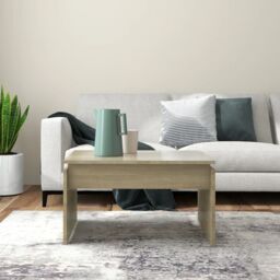 Berkfield Home Coffee Table Sonoma Oak 68x50x38 cm Engineered Wood in Brown - Size: 68 x 50 x 38 cm - thumbnail 3