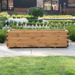 Primrose Pine Raised Flower Bed Planed Trough Planter Treated Pine 180cm in Natural - thumbnail 2