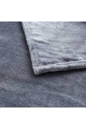 KDMD Light Grey Fleece Throw Blanket 59x78.7 Inch Sofa Bed Warm - thumbnail 7