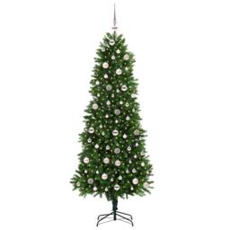 Berkfield Home Realistic Christmas Tree with 300 LEDs with Stand Green 240 cm PE - thumbnail 4