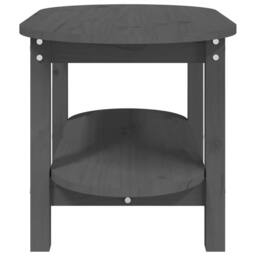 Berkfield Home Coffee Table Grey 80x45x45 cm Solid Wood Pine - Size: 80 x 45 x 45 cm - thumbnail 6