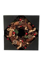 KDMD Pine ConeRed Berry & Fruit Wreath 30cm in Brown - thumbnail 3