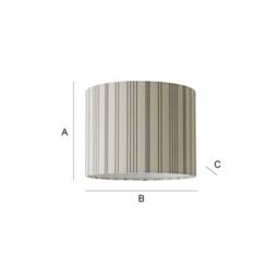 ValueLights Hallie Natural Linen Stripe Detail Drum Ceiling Pendant Lamp Shade - Size: Large - thumbnail 7