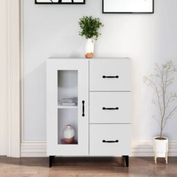 Berkfield Home Sideboard White 69.5x34x90 cm Engineered Wood - thumbnail 1