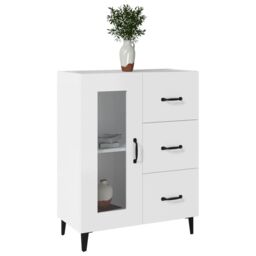 Berkfield Home Sideboard White 69.5x34x90 cm Engineered Wood - thumbnail 4