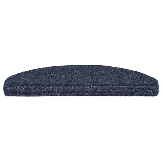 Berkfield Home Self-adhesive Stair Mats 5 pcs Blue 65x21x4 cm Needle Punch - Size: Medium - image 1