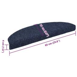 Berkfield Home Self-adhesive Stair Mats 5 pcs Blue 65x21x4 cm Needle Punch - Size: Medium - thumbnail 8