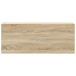 Berkfield Home Bathroom Wall Cabinet Sonoma Oak 100x25x40 cm Engineered Wood in Brown - Size: 100 x 25 x 40 cm - thumbnail 6