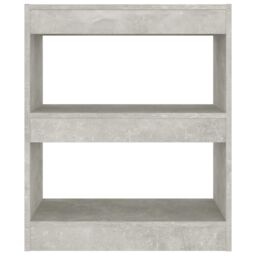 Berkfield Home Book Cabinet/Room Divider Concrete Grey 60x30x72 cm - Size: 60 x 30 x 72 cm - thumbnail 5