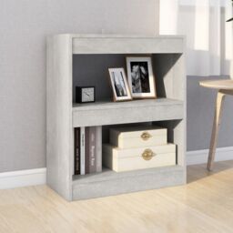 Berkfield Home Book Cabinet/Room Divider Concrete Grey 60x30x72 cm - Size: 60 x 30 x 72 cm - thumbnail 3