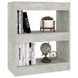 Berkfield Home Book Cabinet/Room Divider Concrete Grey 60x30x72 cm - Size: 60 x 30 x 72 cm - thumbnail 4