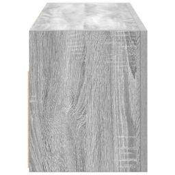 Berkfield Home Bathroom Wall Cabinet Grey Sonoma 80x25x30 cm Engineered Wood - Size: 80 x 25 x 30 cm - thumbnail 7