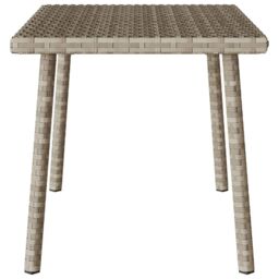 Berkfield Home Garden Coffee Table Rectangular Light Grey 60x40x37 cm Poly Rattan - Size: 60 x 40 x 37 cm - thumbnail 5