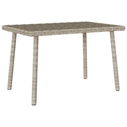 Berkfield Home Garden Coffee Table Rectangular Light Grey 60x40x37 cm Poly Rattan - Size: 60 x 40 x 37 cm - thumbnail 1