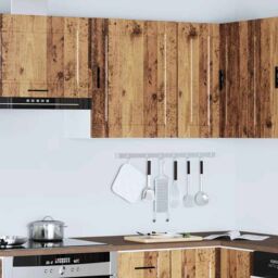 Berkfield Home Kitchen Wall Cabinet¬†Porto Old Wood Engineered Wood in Grey - thumbnail 4