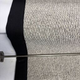 RainbowHome Squirrel Grey Wool Stair Runner With 100% Cotton Black Border - Size: 65 cm x 600 cm - thumbnail 2