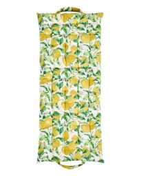 Dibor Traditional Lemon Patterned Bench Mattress Summer Outdoor Garden Bench Cushion L100cm x W45cm in Yellow - Size: Large - thumbnail 2