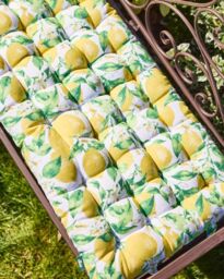 Dibor Traditional Lemon Patterned Bench Mattress Summer Outdoor Garden Bench Cushion L100cm x W45cm in Yellow - Size: Large - thumbnail 3
