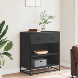Berkfield Home Sideboard Black 68x35x76 cm Engineered Wood - Size: 68 x 35 x 76 cm - thumbnail 1