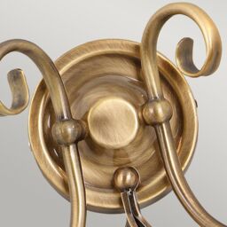 Netlighting Artisan 2 Light Indoor Candle Wall Light Aged Brass E14 in Yellow - thumbnail 2