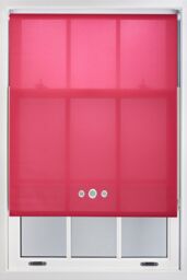 Furnished Fuchsia Pink Daylight Roller Blind with Triple Chrome Round Eyelets - Trimmable Window Shade - Size: 180 cm width x 210 cm drop - thumbnail 1