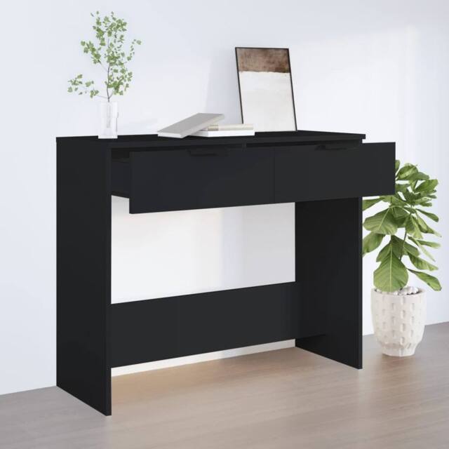 Berkfield Home Decorative Console Table Black 90x36x75 cm Engineered Wood - Size: 90 x 36 x 75 cm - image 1