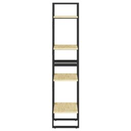 Berkfield Home 4-Tier Book Cabinet 40x30x140 cm Solid Pine Wood in Brown - Size: 40 x 30 x 140 cm - thumbnail 6