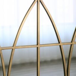 Charles Bentley Madrid Arch Garden Mirror Weather Resistant in Gold - thumbnail 5
