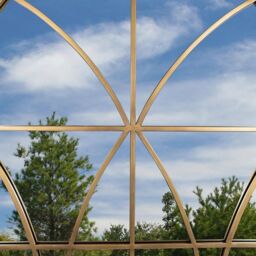 Charles Bentley Madrid Arch Garden Mirror Weather Resistant in Gold - thumbnail 3