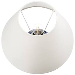 Wyld and Coco Blue and White Porcelain Table Lamp Hand Painted Floral Base Linen - thumbnail 4