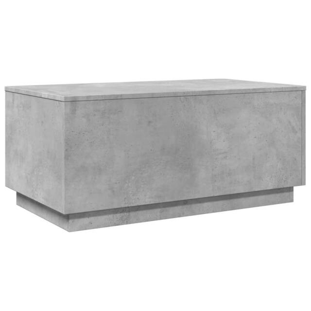 Berkfield Home Modern Coffee Table with LED Lights Concrete Grey 90x50x40 cm - Size: 90 x 50 x 40 cm - image 1