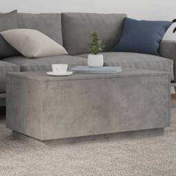Berkfield Home Modern Coffee Table with LED Lights Concrete Grey 90x50x40 cm - Size: 90 x 50 x 40 cm - thumbnail 2