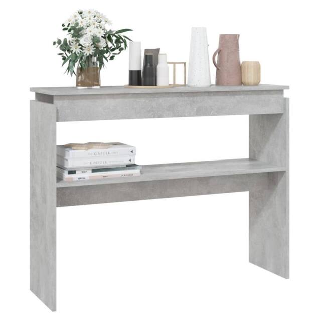 Berkfield Home Decorative Console Table Concrete Grey 102x30x80 cm Engineered Wood - Size: 102 x 30 x 80 cm - image 1