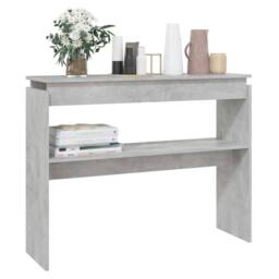 Berkfield Home Decorative Console Table Concrete Grey 102x30x80 cm Engineered Wood - Size: 102 x 30 x 80 cm