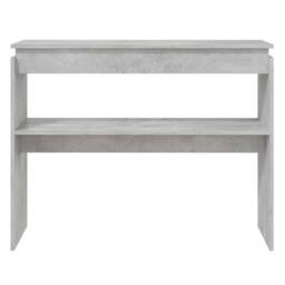 Berkfield Home Decorative Console Table Concrete Grey 102x30x80 cm Engineered Wood - Size: 102 x 30 x 80 cm - thumbnail 4