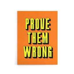 "Artery8 Prove Them Wrong Orange Yellow Motivational Canvas Wall Art Print - Size: W12"" x H16""" - thumbnail 1