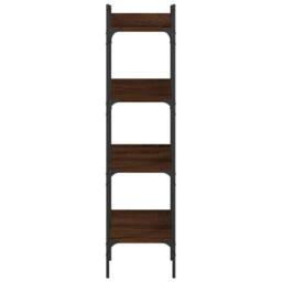 Berkfield Home Decorative Bookshelf 4-Tier Brown Oak 35x30x138.5 cm Engineered Wood - thumbnail 5