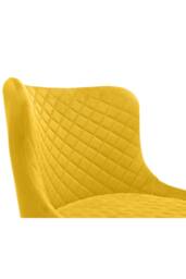 Julian Bowen Luxe Diamond Quilted Upholstered Bar Stool in Mustard - thumbnail 8