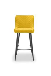 Julian Bowen Luxe Diamond Quilted Upholstered Bar Stool in Mustard - thumbnail 4